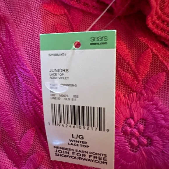 Barbie Pink Winter Lace Top - Picture 3 of 5